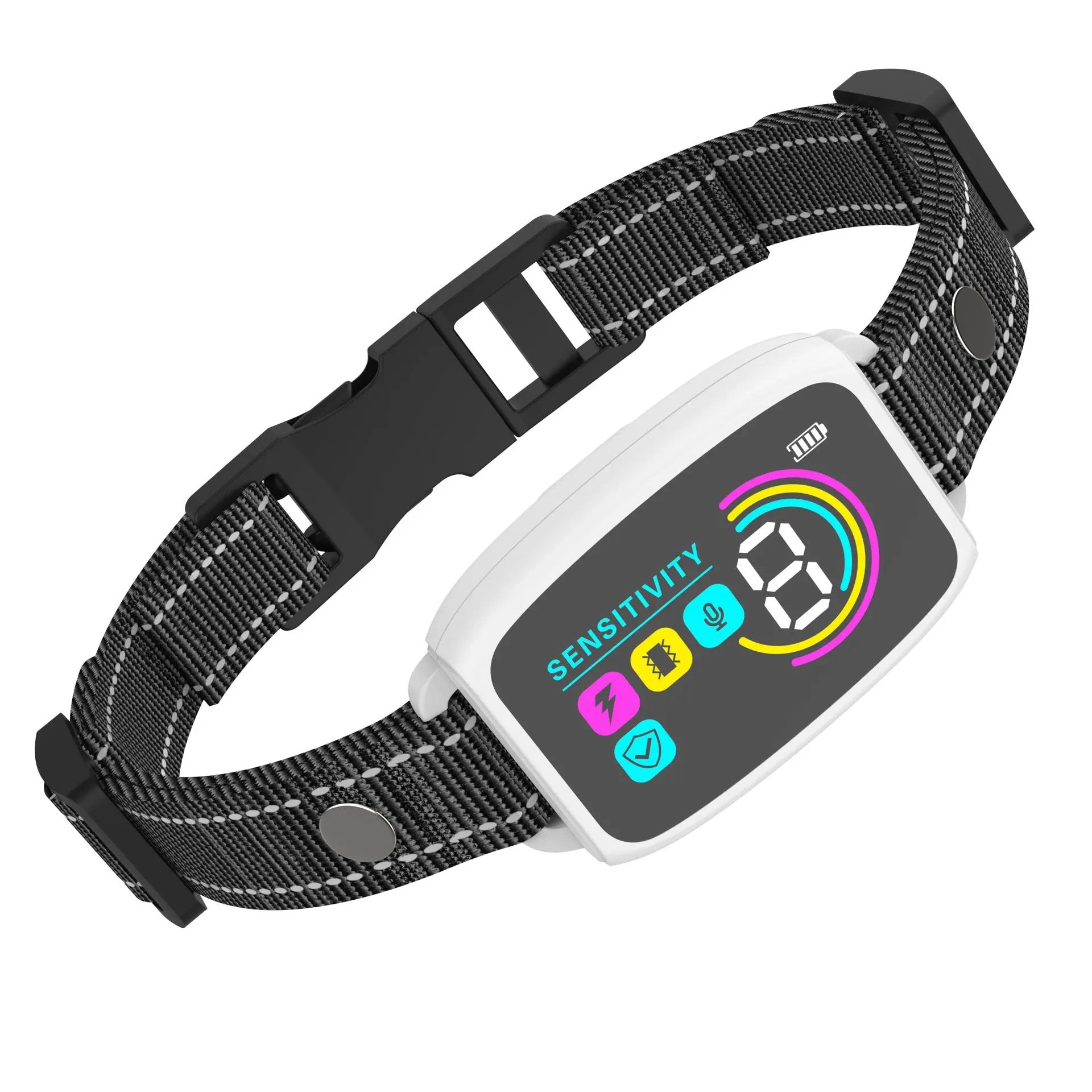 Smart Automatic Anti-Barking Dog Collar with AI Recognition, 4 Training Modes, IP67 Waterproof, USB Rechargeable, and 15-Day Battery Life for Dogs 8–120 lbs