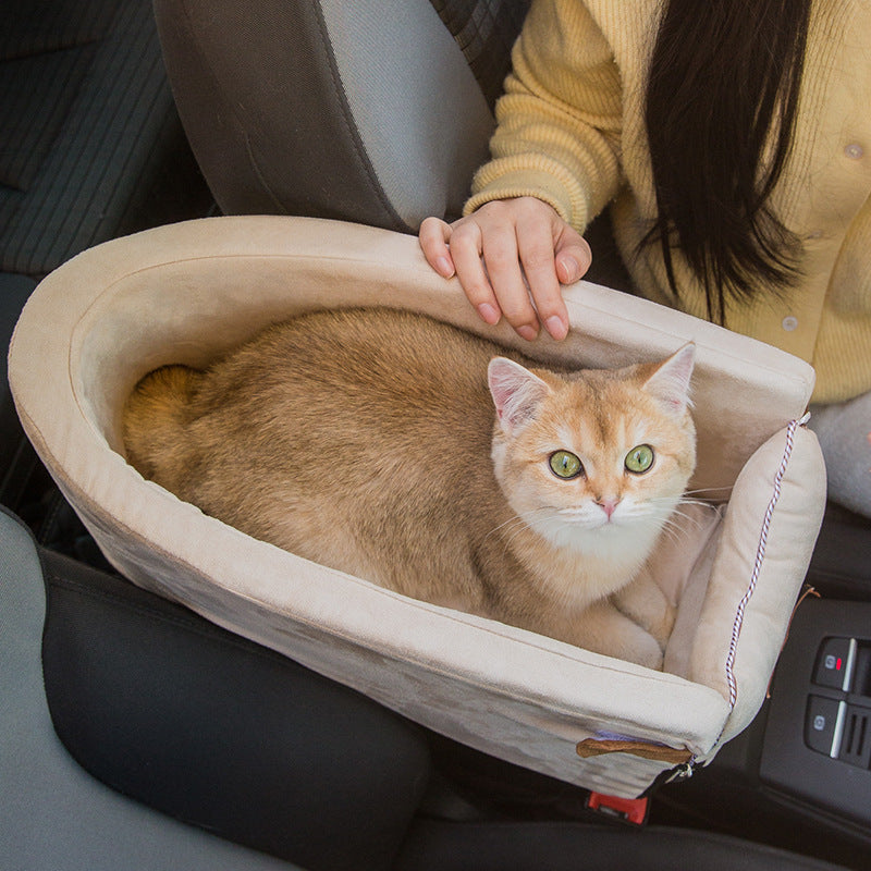 Small Dog Car Seat Carrier – Travel Armrest Pet Bag