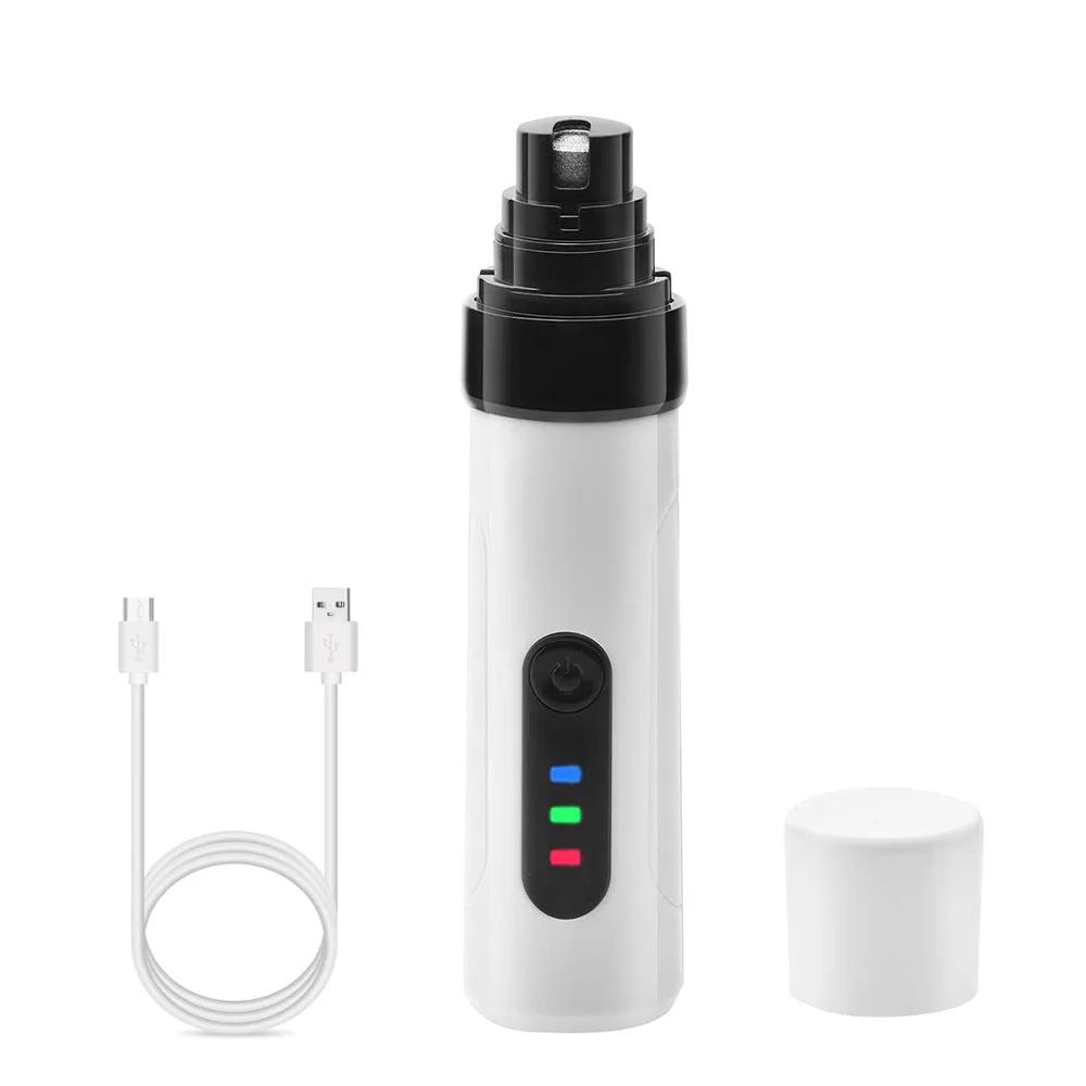 Electric Pet Nail Grinder – Quiet Rechargeable USB Dog &amp; Cat Grooming Tool