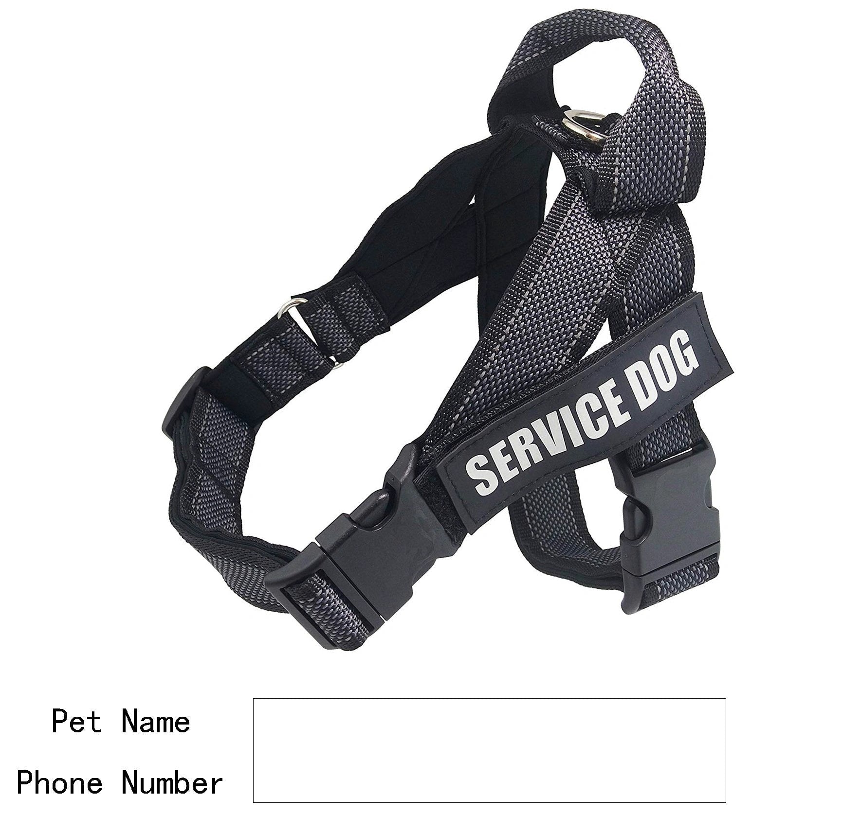 Custom Name Dog Harness – Adjustable Personalized Pet Harness