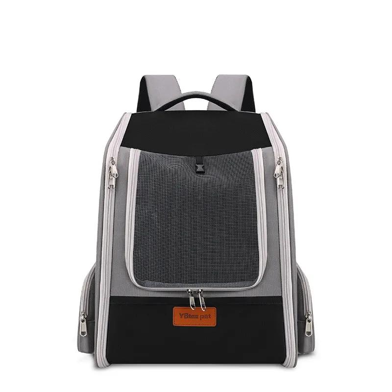 Expandable Pet Backpack with 18L Capacity – Portable Nylon Travel Bag