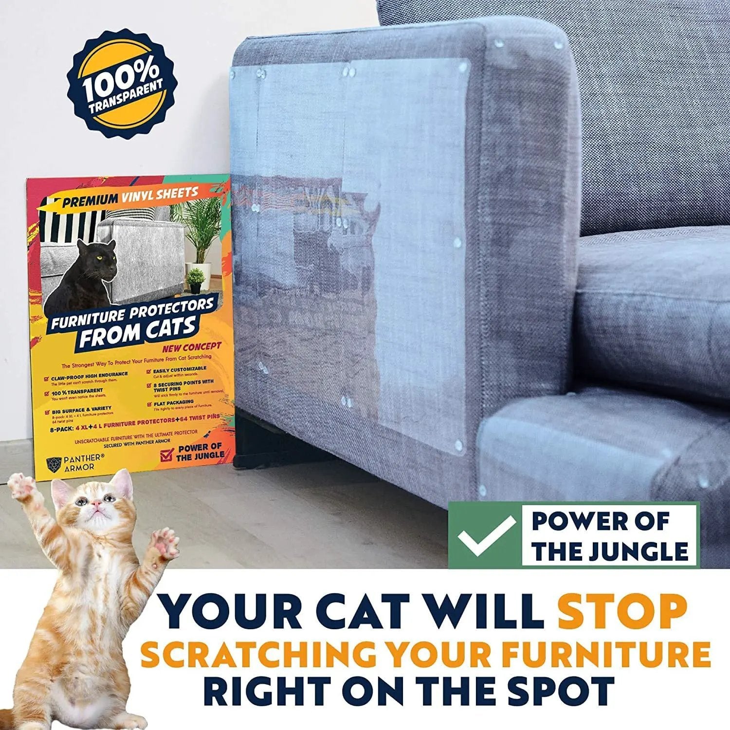Transparent Single-Sided Anti-Scratch Protection Tape for Sofas and Furniture without compromising style.