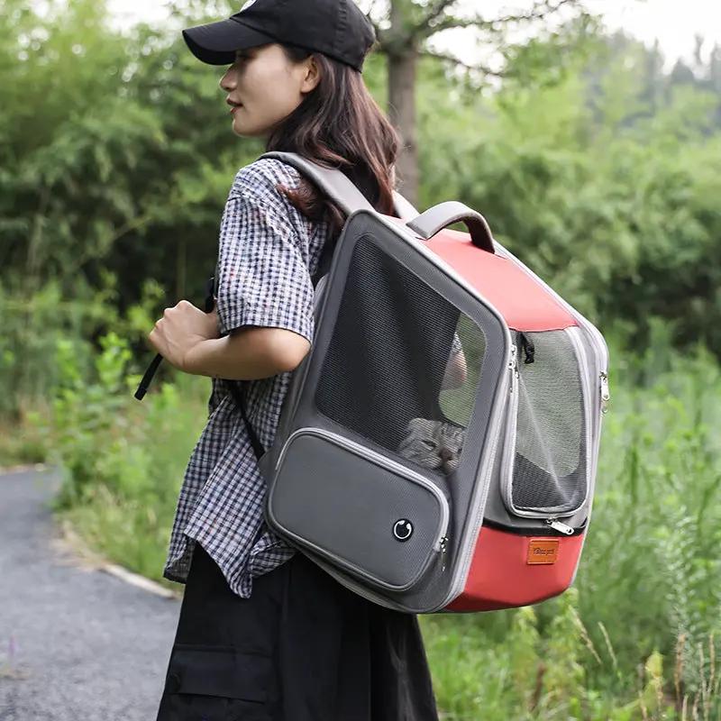 Expandable Pet Backpack with 18L Capacity – Portable Nylon Travel Bag