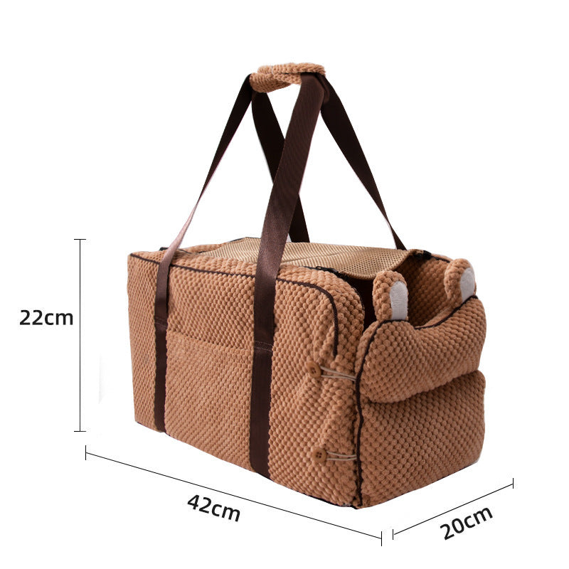 Small Dog Car Seat Carrier – Travel Armrest Pet Bag