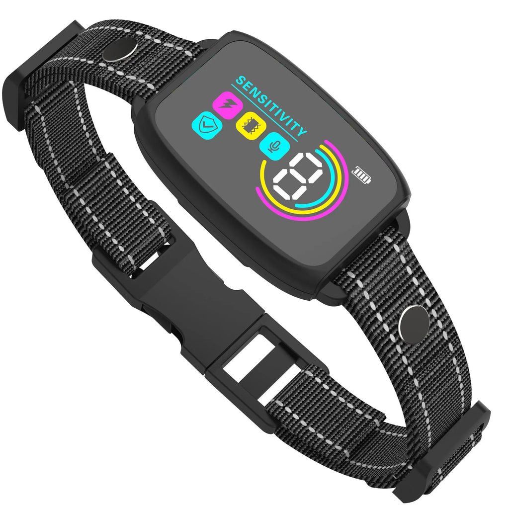 Smart Automatic Anti-Barking Dog Collar with AI Recognition, 4 Training Modes, IP67 Waterproof, USB Rechargeable, and 15-Day Battery Life for Dogs 8–120 lbs